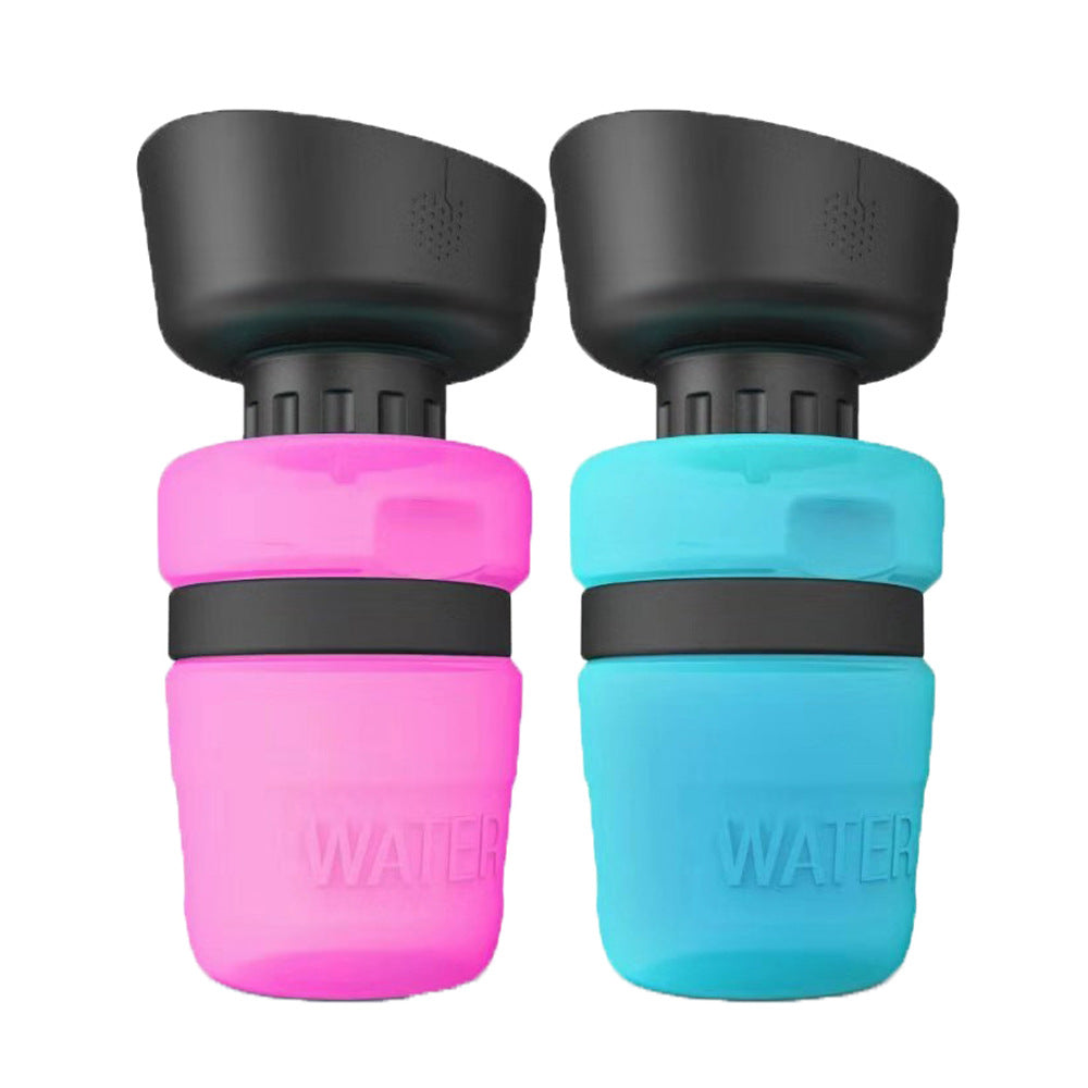Gourde Niddly pour chien — coloris bleu Tiffany et rose